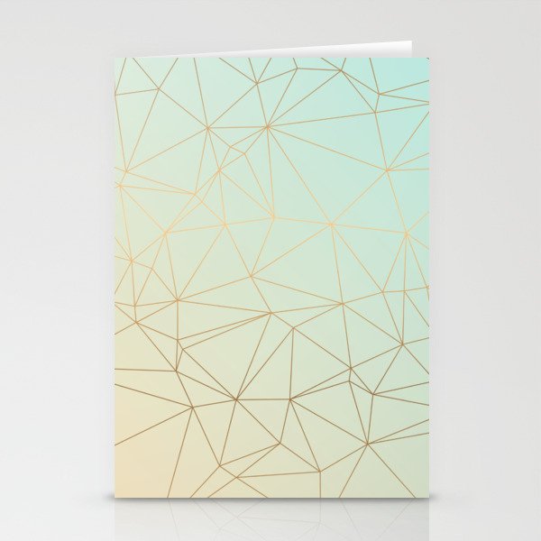 Pastel Geometric Minimalist Pattern Stationery Cards