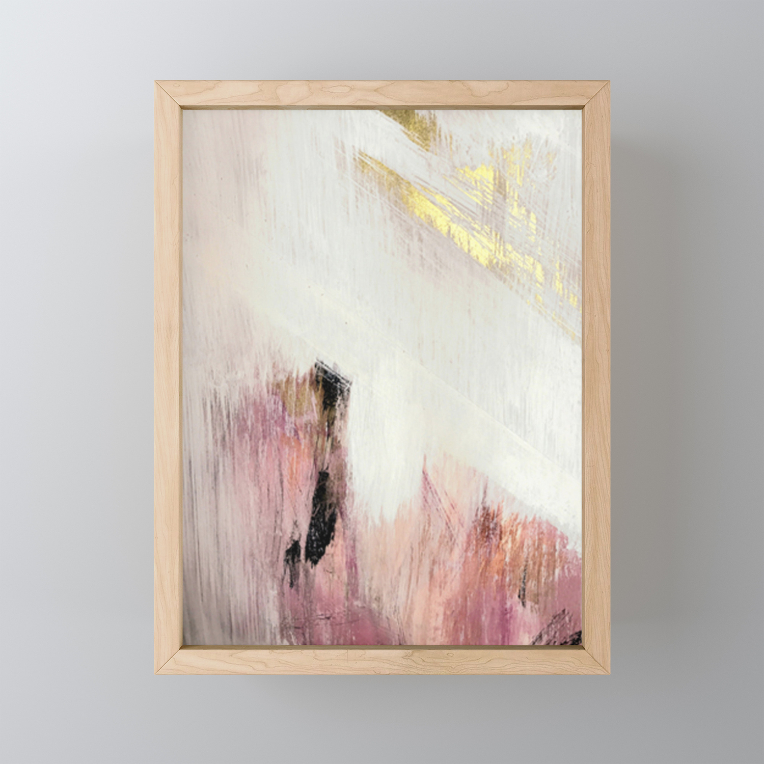 Sunrise 2 A Bright Colorful Abstract Piece In Pink Gold