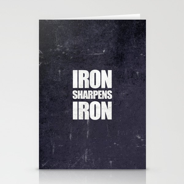 Iron Sharpens Iron - Proverbs 27:17 Stationery Cards