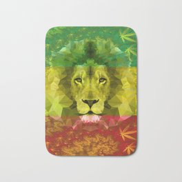 Rasta Lion Bath Mat | Jamaica, Rastafari, Leaf, Reggae, Lion, Graphicdesign, Digital, Zion, Weed, 420 