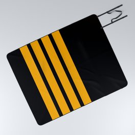 Captain Pilot Stripes Picnic Blanket