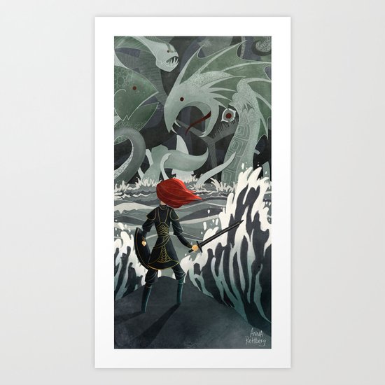 Sea Monsters Art Print