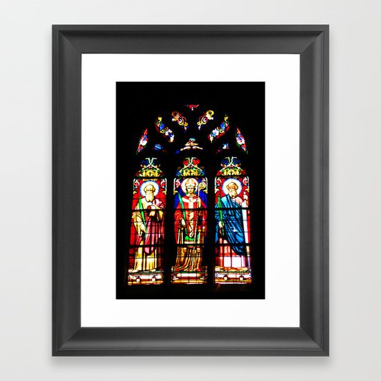 Stained-glass window Framed Art Print