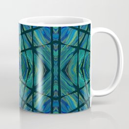 Kaleidoscopic Lattice Blue Mug