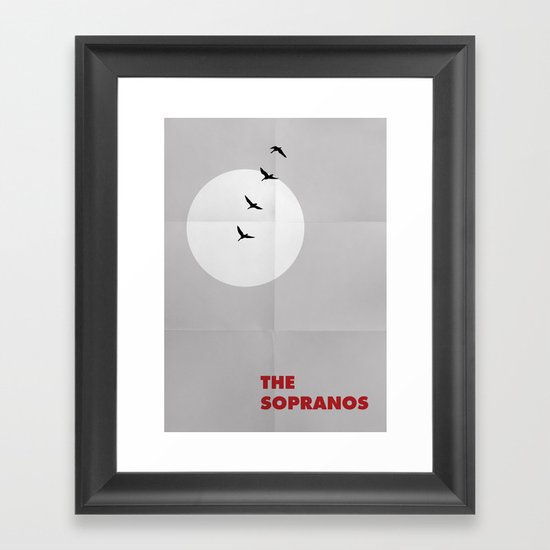 The Sopranos Minimalist Poster Framed Art Print
