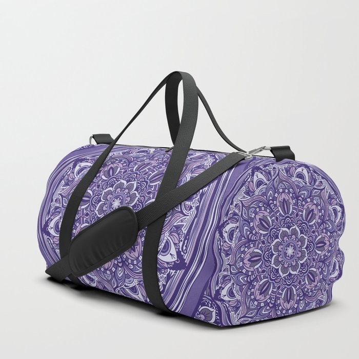 Great Purple Mandala Duffle Bag