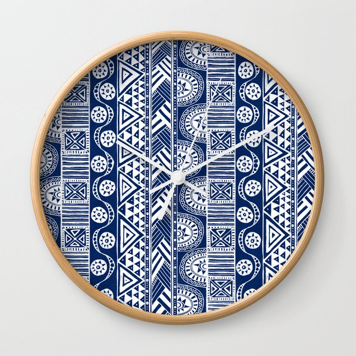 bohemian in blue Wall Clock