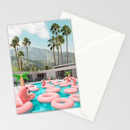 Flamingo Pool Party Stationery Card