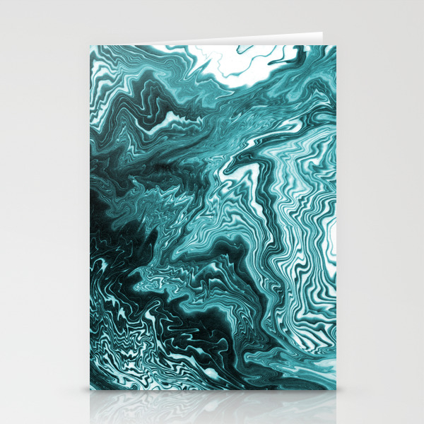 Yumiko Spilled Ink Painting Abstract Minimal Ocean Wave Water