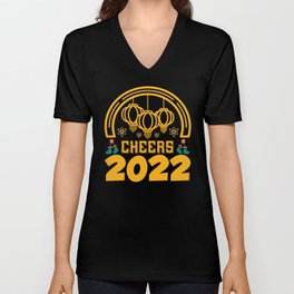happy new years 2022 goodbay 2021 hello V Neck T Shirt