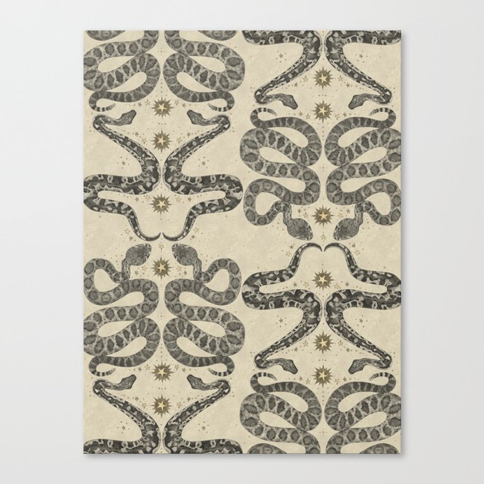 celestial snakes parchment Canvas Print