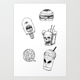 Monster Food Art Print