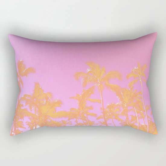 Pink Pastel palms Rectangular Pillow