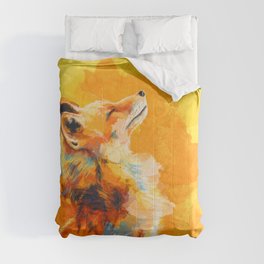 Blissful Light - Fox portrait Comforter