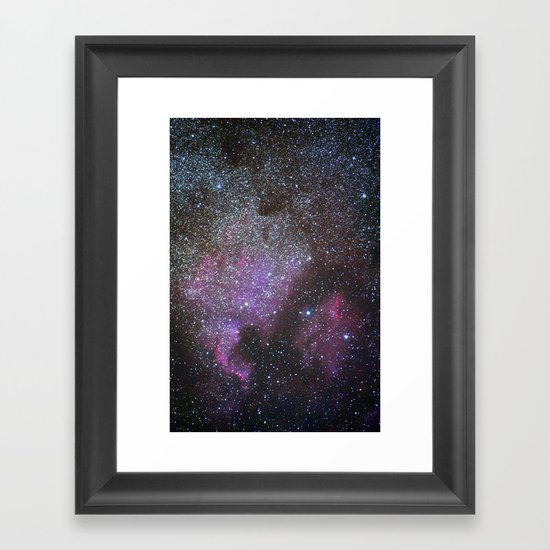 North America Nebula and Pelican Nebula Framed Art Print