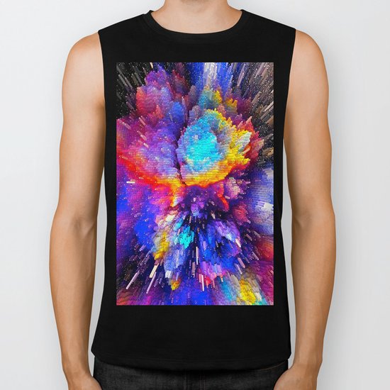 Rainbow Explosion Biker Tank