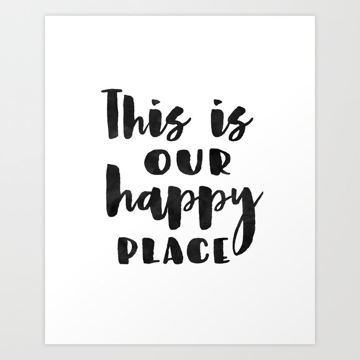 Let's Get Cosy Wall Print Happy Place Print Wall Art Home Decor Home Print