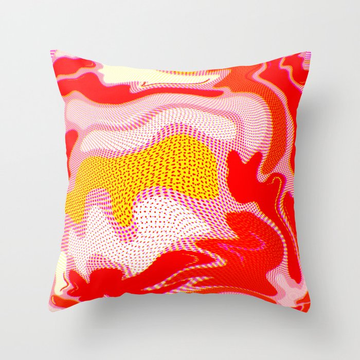 II. Abstract Wavy Colorful Baloons  Throw Pillow