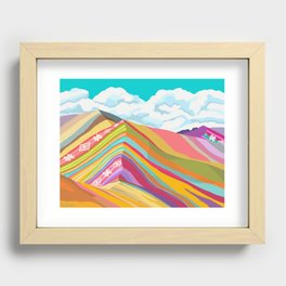 Vinicunca, Rainbow Mountain Recessed Framed Print