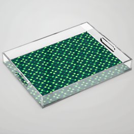 Fluorescent Green Lights Seemless Pattern Design Acrylic Tray