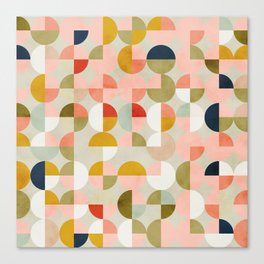 shapes mid century modern abstract Canvas Print