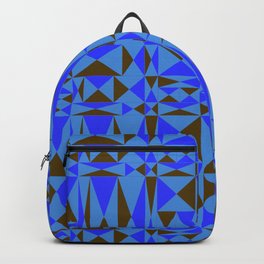 Abstraction_GEOMETRIC_BLUE_TRIANGLE_PATTERN_POP_ART_1130A Backpack