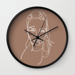 LINE ART FEMALE PORTRAITS IV-III-VI Wall Clock