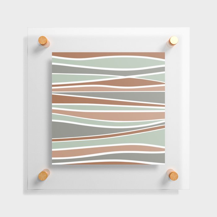Landscape Colorful Stripes  Floating Acrylic Print