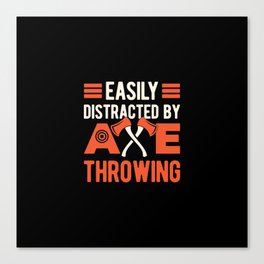 Axe Throwing Funny Canvas Print