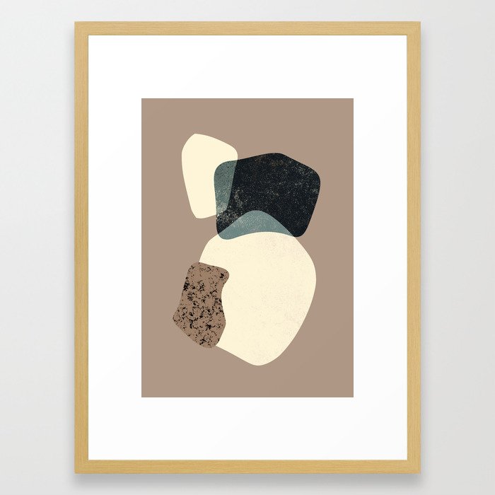 Clay Shapes 03 with Structure Series 01 Framed Art Print
