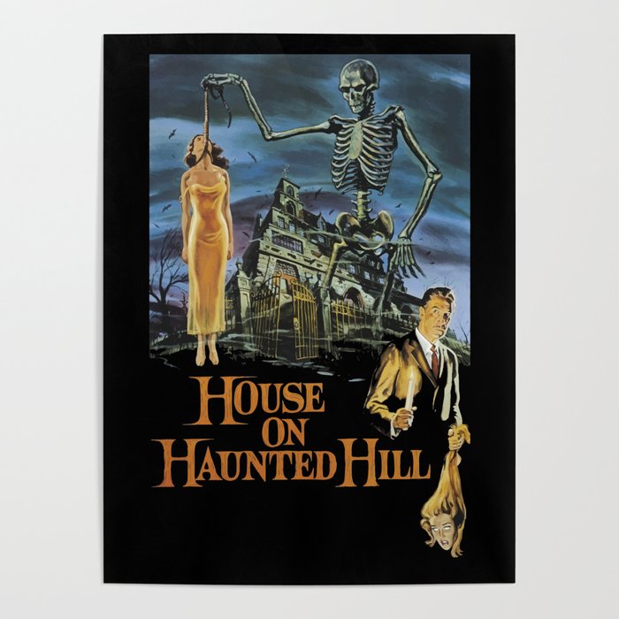 House On Haunted Hill, 1959 Campy Horror Movie Poster