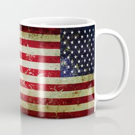 Grunge Vintage Aged American Flag Coffee Mug