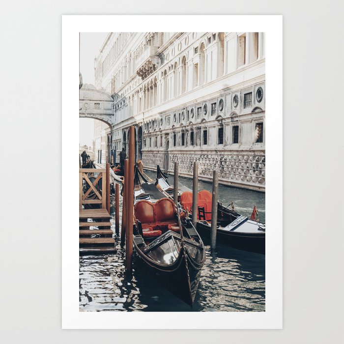 Venice gondolas Art Print