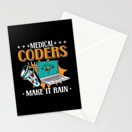 Medical Coders Make It Rain Medical Coder Coding Stationery Card