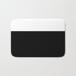 Color Block-Black and White Bath Mat