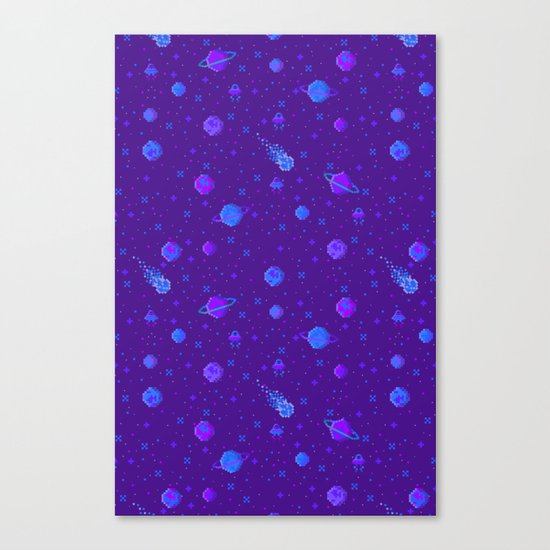 Pixelated Space Canvas Print
