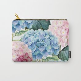Pink Blue Hydrangea Carry-All Pouch
