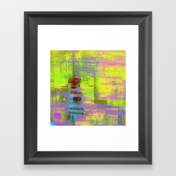 Abstract Thoughts 3 - Textured painting Framed Art Print
