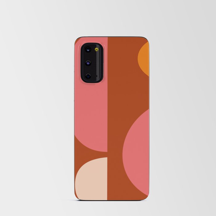 Abstract mid century warm shape design 1 Android Card Case