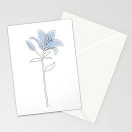 Blue Lily Stationery Card