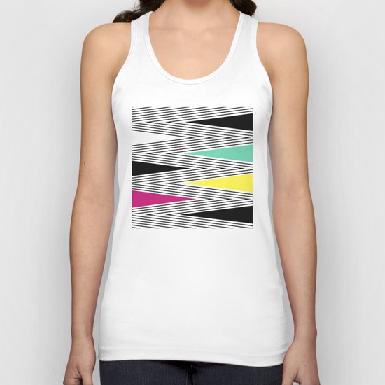 Abstract pattern of zigzag and triangles 3 . Unisex Tank Top