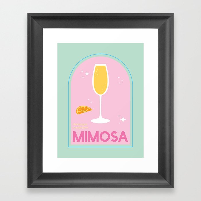 Mimosa Cocktail Framed Art Print