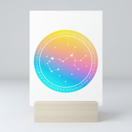 Sagittarius Zodiac | Rainbow Circle Mini Art Print