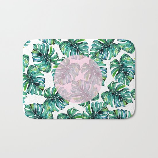 Monstera Pattern V1 #society6 #decor #buyart Bath Mat
