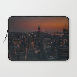 New York City Manhattan skyline at sunset Laptop Sleeve