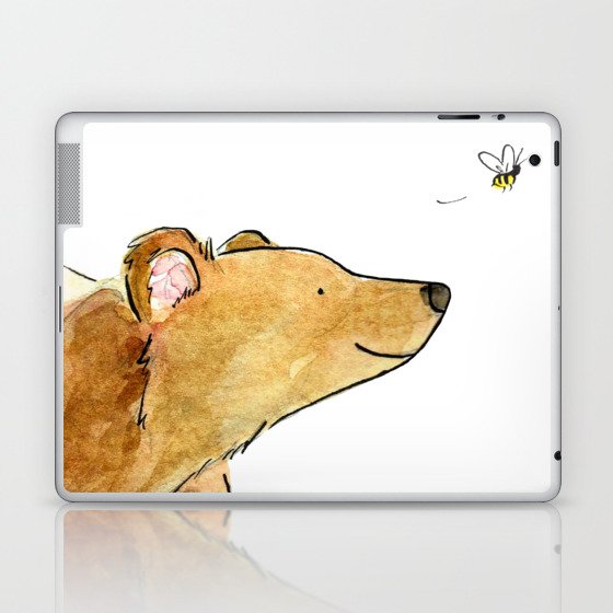 Bear & Bee Watercolor Laptop & iPad Skin