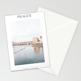 Coordinates - travel poster - prague - czech republic Stationery Cards