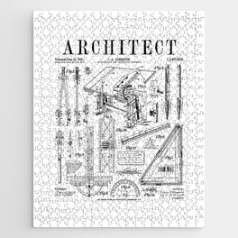 Architect Architecture Student Tools Vintage Patent Print Jigsaw Puzzle