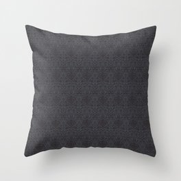 Lined Black Damask Throw Pillow