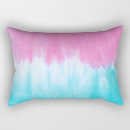 Pink and Blue Wave Rectangular Pillow